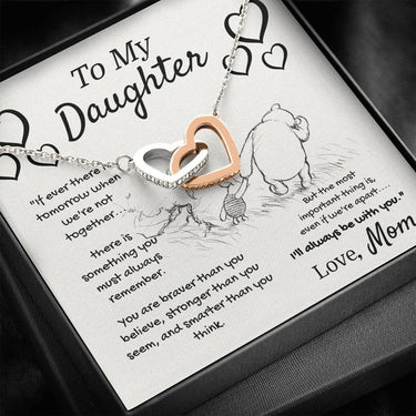 NEW To My Daughter Love Mom Interlocking Hearts - Love You This Much
